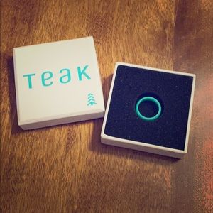 Teal Teal Silicone Sports Wedding Ring Size 7